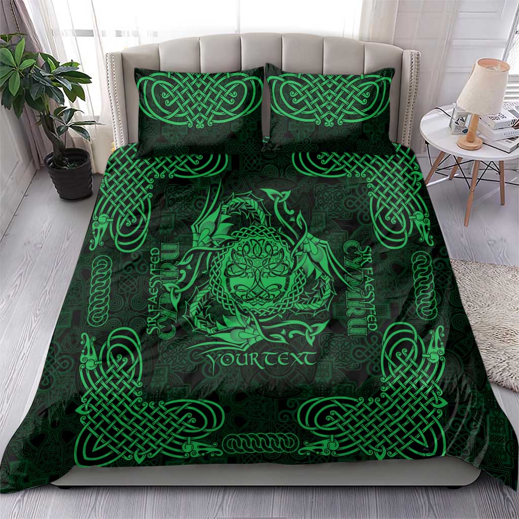 Personalized Radnorshire Sir Faesyfed Bedding Set Green Oak Tree Of Life Celtic-inspired - Wonder Print Shop