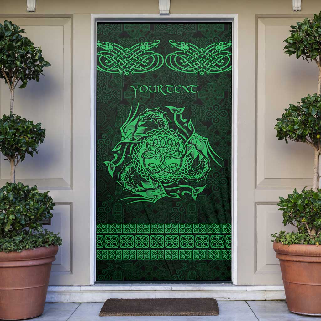 Personalized Radnorshire Sir Faesyfed Door Cover Green Oak Tree Of Life Celtic-inspired - Wonder Print Shop