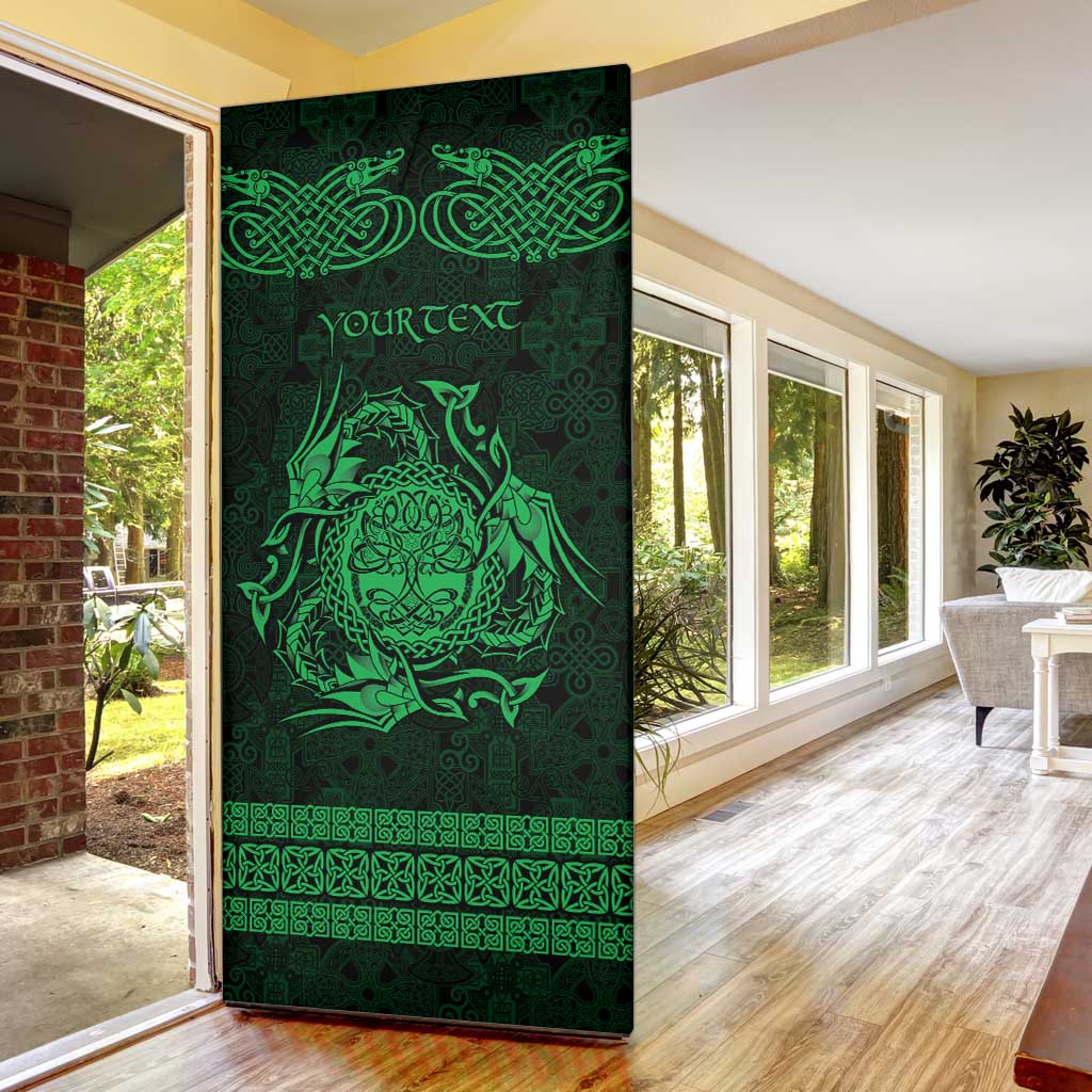 Personalized Radnorshire Sir Faesyfed Door Cover Green Oak Tree Of Life Celtic-inspired - Wonder Print Shop