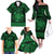 Personalized Radnorshire Sir Faesyfed Family Matching Off The Shoulder Long Sleeve Dress and Hawaiian Shirt Green Oak Tree Of Life Celtic-inspired - Wonder Print Shop