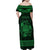Personalized Radnorshire Sir Faesyfed Family Matching Off Shoulder Maxi Dress and Hawaiian Shirt Green Oak Tree Of Life Celtic-inspired - Wonder Print Shop