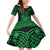 Personalized Radnorshire Sir Faesyfed Family Matching Off Shoulder Short Dress and Hawaiian Shirt Green Oak Tree Of Life Celtic-inspired - Wonder Print Shop