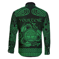 Personalized Radnorshire Sir Faesyfed Family Matching Short Sleeve Bodycon Dress and Hawaiian Shirt Green Oak Tree Of Life Celtic-inspired - Wonder Print Shop
