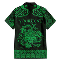 Personalized Radnorshire Sir Faesyfed Family Matching Summer Maxi Dress and Hawaiian Shirt Green Oak Tree Of Life Celtic-inspired - Wonder Print Shop