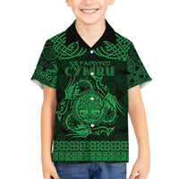 Personalized Radnorshire Sir Faesyfed Family Matching Summer Maxi Dress and Hawaiian Shirt Green Oak Tree Of Life Celtic-inspired - Wonder Print Shop