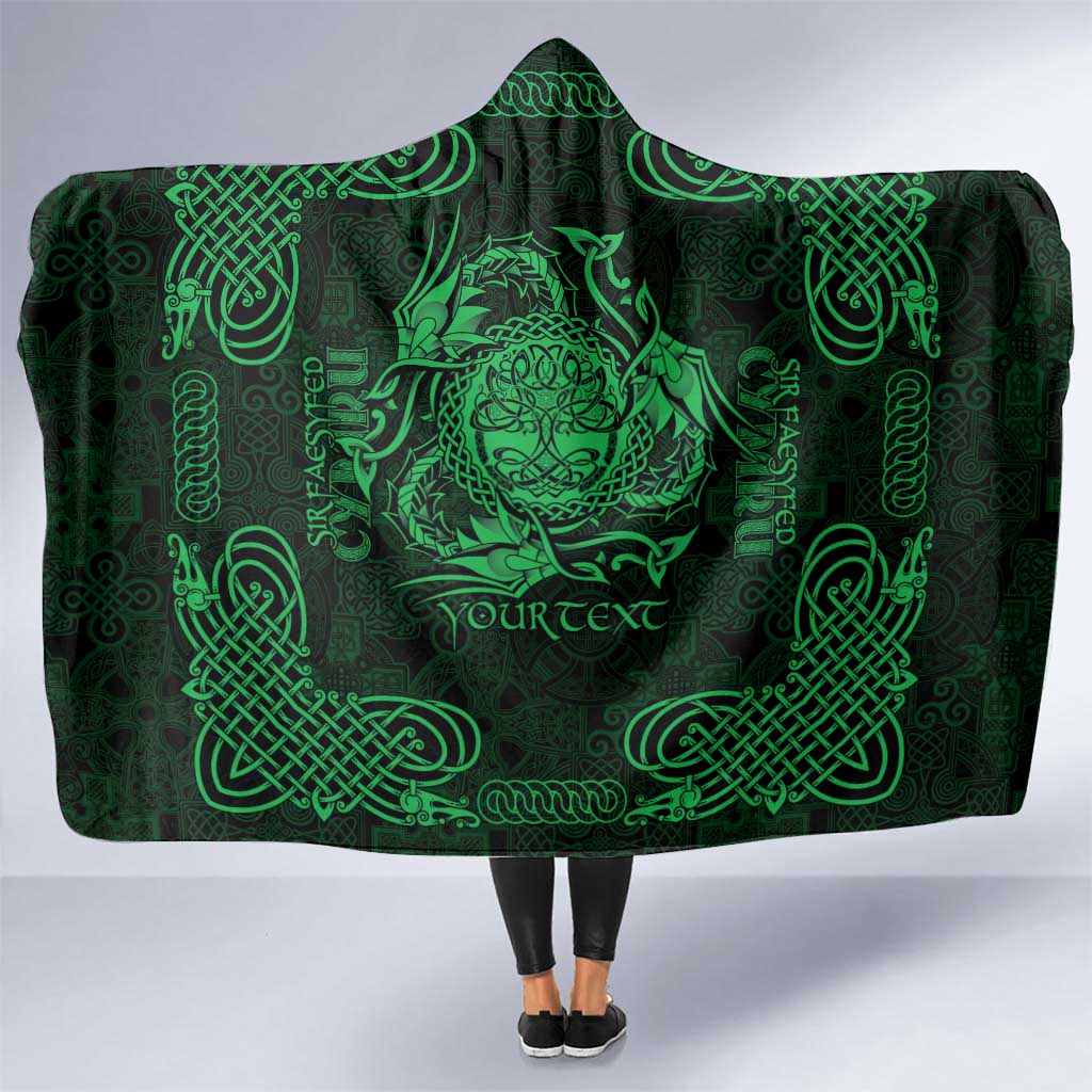 Personalized Radnorshire Sir Faesyfed Hooded Blanket Green Oak Tree Of Life Celtic-inspired - Wonder Print Shop