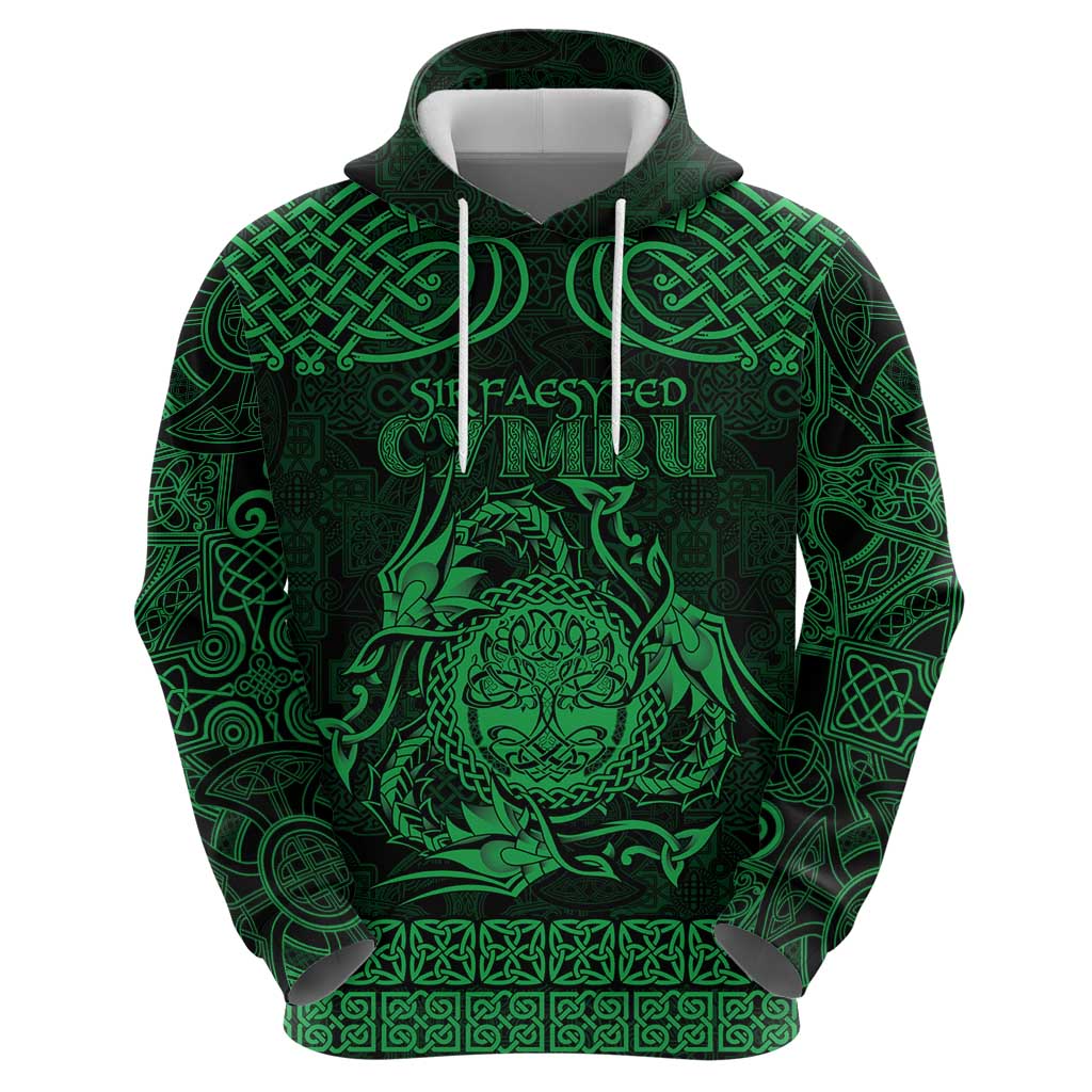 Personalized Radnorshire Sir Faesyfed Hoodie Green Oak Tree Of Life Celtic-inspired - Wonder Print Shop