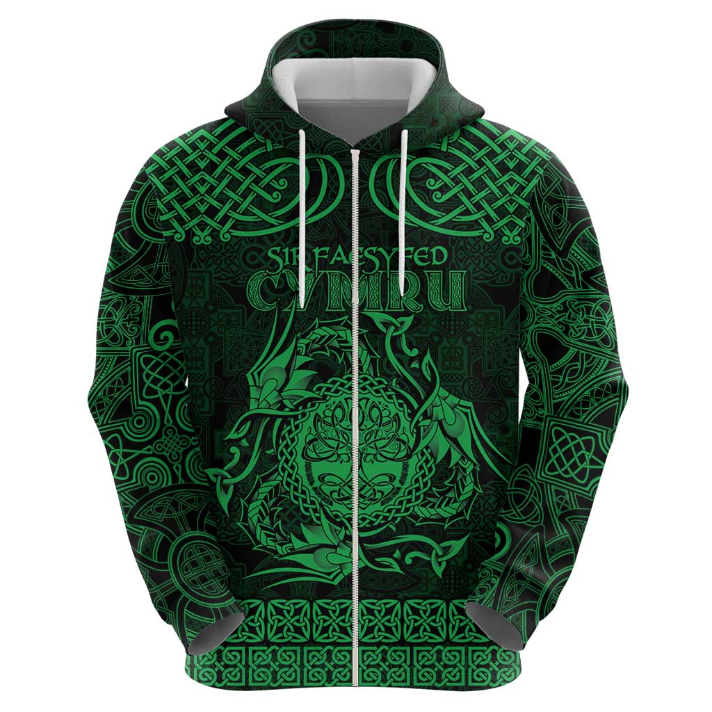 Personalized Radnorshire Sir Faesyfed Hoodie Green Oak Tree Of Life Celtic-inspired - Wonder Print Shop