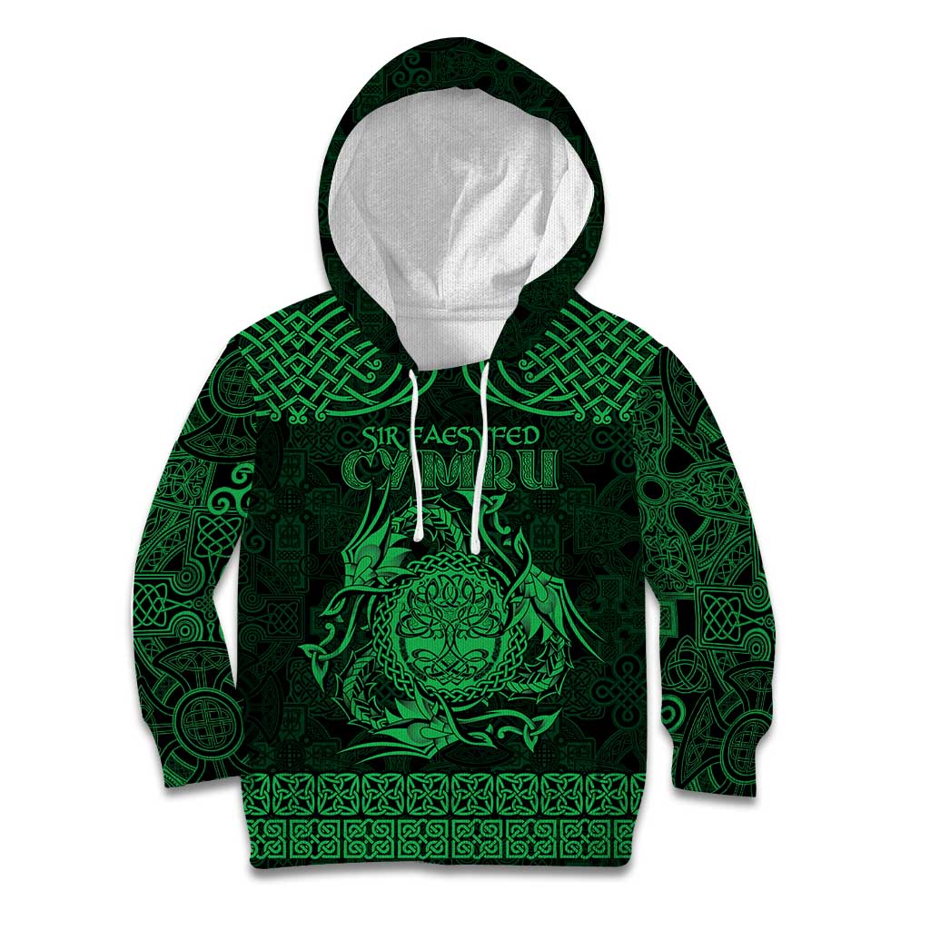 Personalized Radnorshire Sir Faesyfed Kid Hoodie Green Oak Tree Of Life Celtic-inspired - Wonder Print Shop