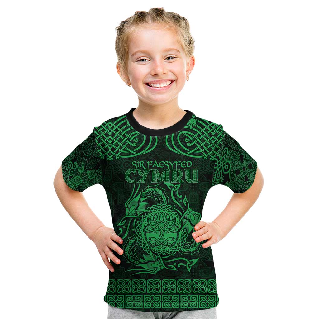 Personalized Radnorshire Sir Faesyfed Kid T Shirt Green Oak Tree Of Life Celtic-inspired - Wonder Print Shop