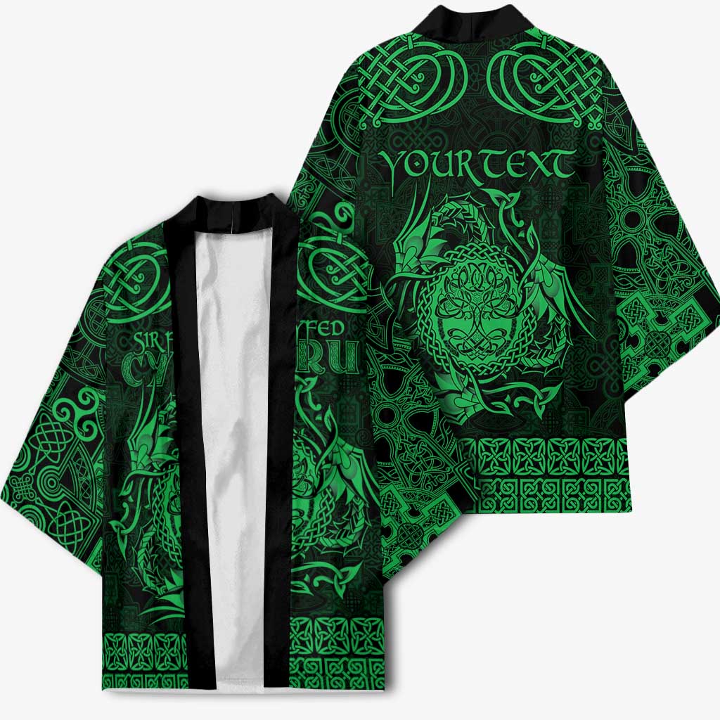 Personalized Radnorshire Sir Faesyfed Kimono Green Oak Tree Of Life Celtic-inspired - Wonder Print Shop