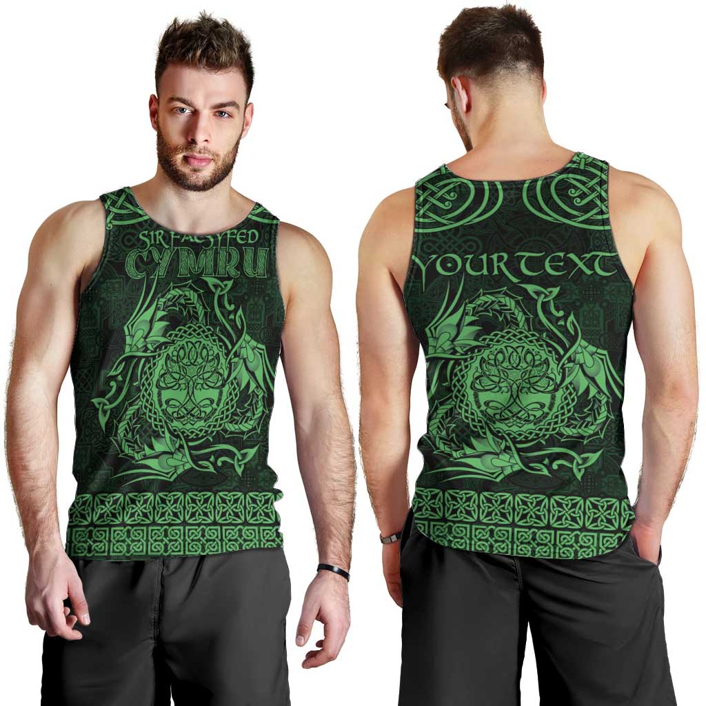 Personalized Radnorshire Sir Faesyfed Men Tank Top Green Oak Tree Of Life Celtic-inspired - Wonder Print Shop