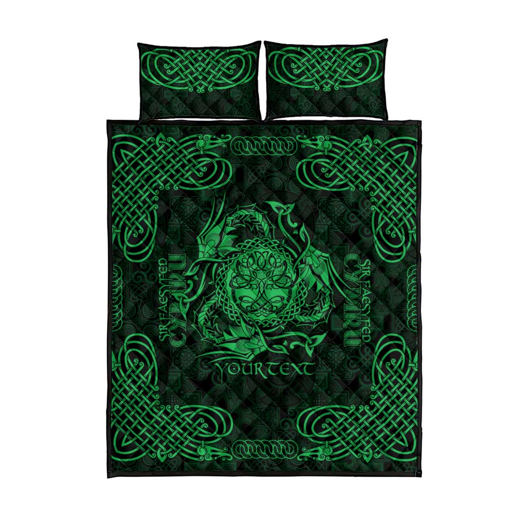 Personalized Radnorshire Sir Faesyfed Quilt Bed Set Green Oak Tree Of Life Celtic-inspired - Wonder Print Shop