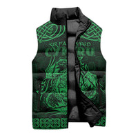 Personalized Radnorshire Sir Faesyfed Sleeveless Puffer Jacket Green Oak Tree Of Life Celtic-inspired - Wonder Print Shop