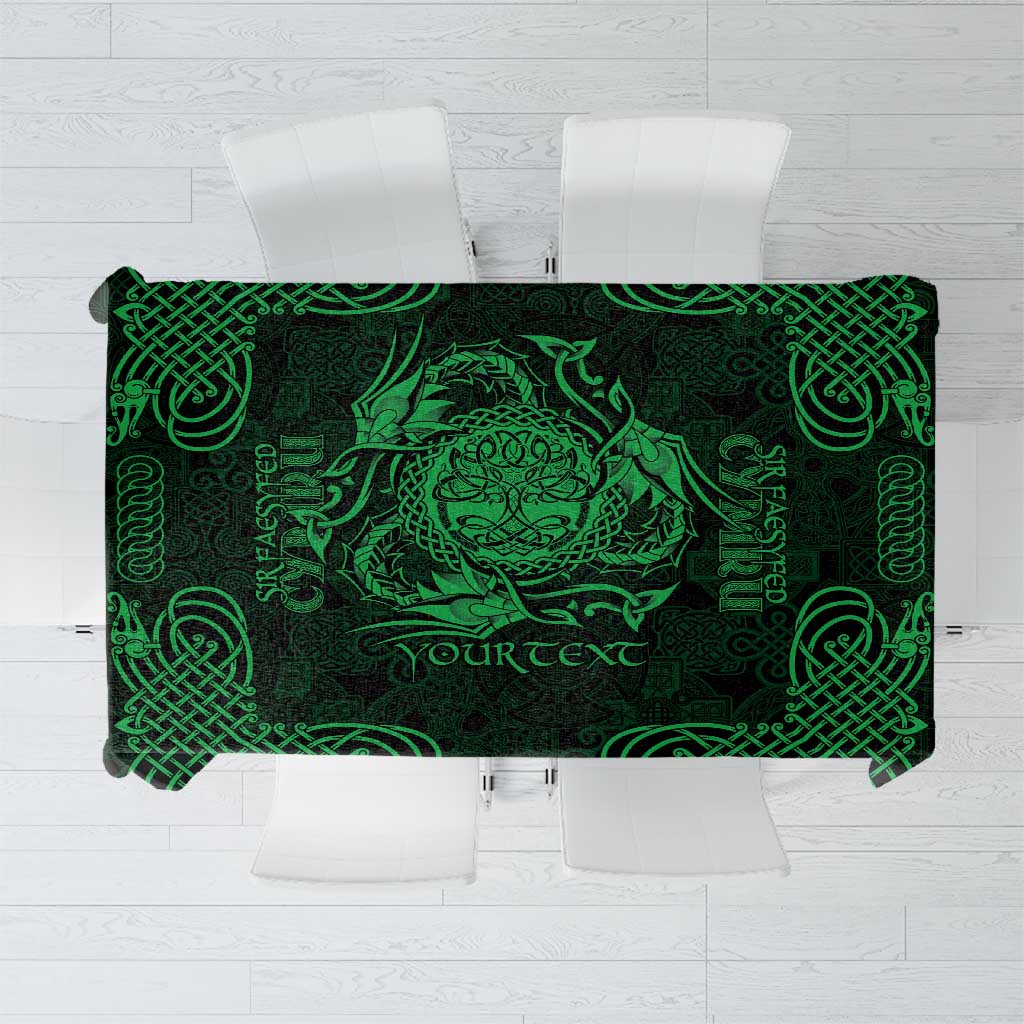 Personalized Radnorshire Sir Faesyfed Tablecloth Green Oak Tree Of Life Celtic-inspired - Wonder Print Shop