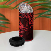 Personalized Radnorshire Sir Faesyfed 4 in 1 Can Cooler Tumbler Red Oak Tree Of Life Celtic-inspired - Wonder Print Shop
