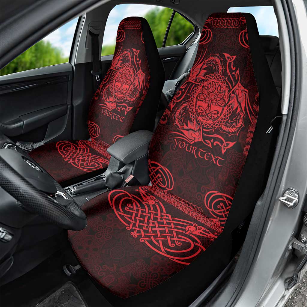 Personalized Radnorshire Sir Faesyfed Car Seat Cover Red Oak Tree Of Life Celtic-inspired - Wonder Print Shop