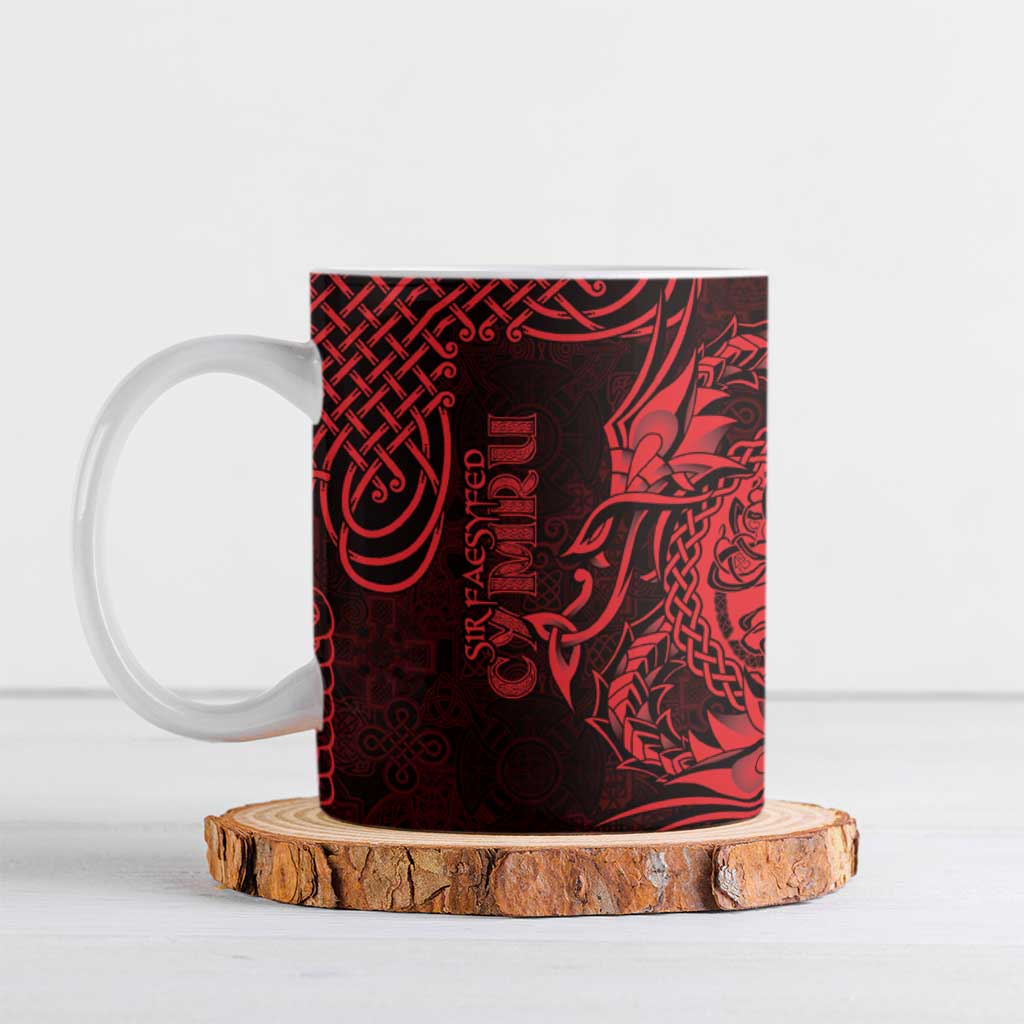 Personalized Radnorshire Sir Faesyfed Ceramic Mug Red Oak Tree Of Life Celtic-inspired - Wonder Print Shop