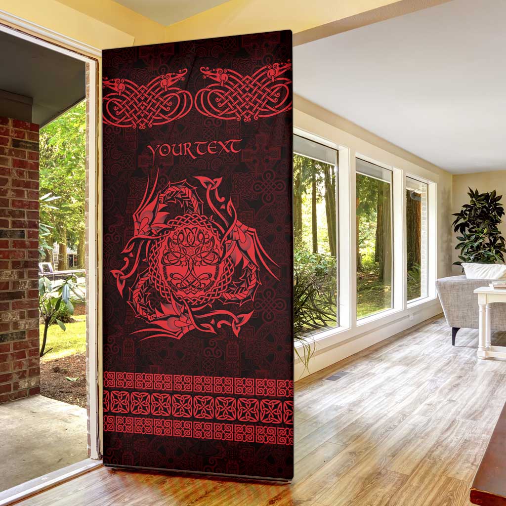 Personalized Radnorshire Sir Faesyfed Door Cover Red Oak Tree Of Life Celtic-inspired - Wonder Print Shop