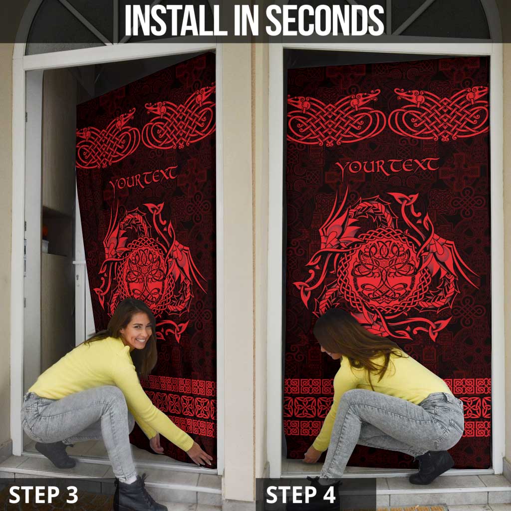 Personalized Radnorshire Sir Faesyfed Door Cover Red Oak Tree Of Life Celtic-inspired - Wonder Print Shop