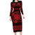 Personalized Radnorshire Sir Faesyfed Family Matching Long Sleeve Bodycon Dress and Hawaiian Shirt Red Oak Tree Of Life Celtic-inspired - Wonder Print Shop