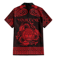 Personalized Radnorshire Sir Faesyfed Family Matching Mermaid Dress and Hawaiian Shirt Red Oak Tree Of Life Celtic-inspired - Wonder Print Shop