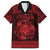 Personalized Radnorshire Sir Faesyfed Family Matching Off The Shoulder Long Sleeve Dress and Hawaiian Shirt Red Oak Tree Of Life Celtic-inspired - Wonder Print Shop