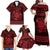 Personalized Radnorshire Sir Faesyfed Family Matching Off Shoulder Maxi Dress and Hawaiian Shirt Red Oak Tree Of Life Celtic-inspired - Wonder Print Shop