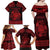 Personalized Radnorshire Sir Faesyfed Family Matching Off Shoulder Maxi Dress and Hawaiian Shirt Red Oak Tree Of Life Celtic-inspired - Wonder Print Shop