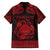 Personalized Radnorshire Sir Faesyfed Family Matching Short Sleeve Bodycon Dress and Hawaiian Shirt Red Oak Tree Of Life Celtic-inspired - Wonder Print Shop