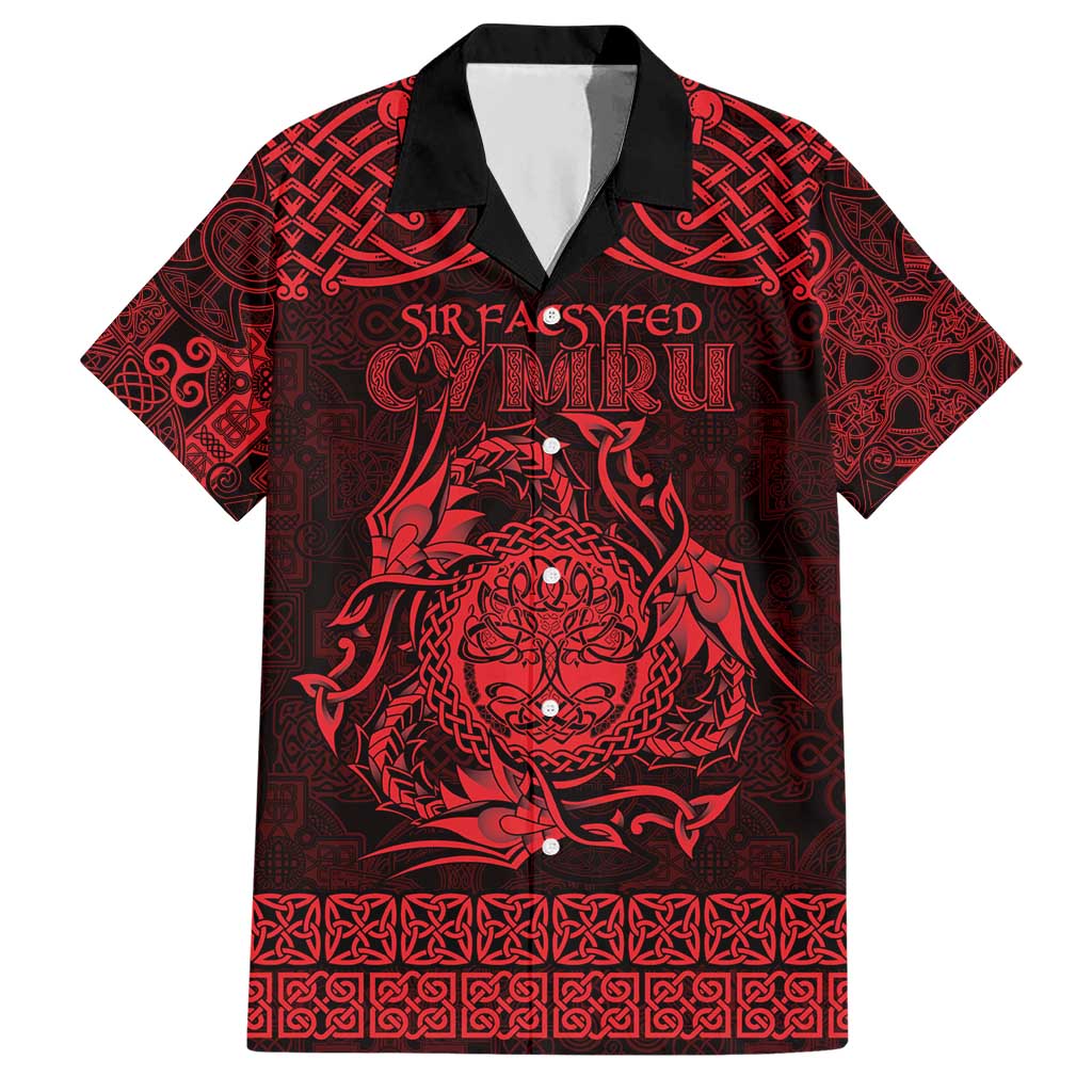 Personalized Radnorshire Sir Faesyfed Hawaiian Shirt Red Oak Tree Of Life Celtic-inspired - Wonder Print Shop