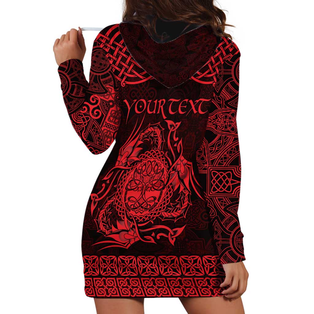 Personalized Radnorshire Sir Faesyfed Hoodie Dress Red Oak Tree Of Life Celtic-inspired - Wonder Print Shop