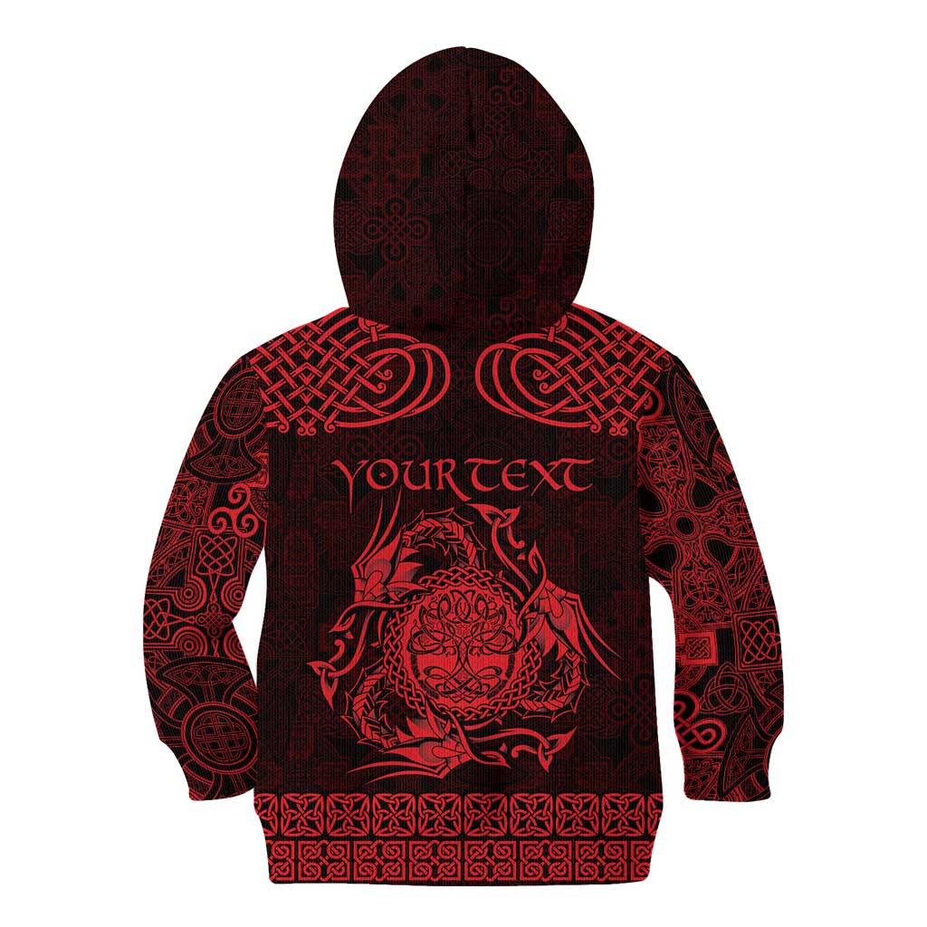 Personalized Radnorshire Sir Faesyfed Kid Hoodie Red Oak Tree Of Life Celtic-inspired - Wonder Print Shop