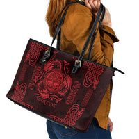 Personalized Radnorshire Sir Faesyfed Leather Tote Bag Red Oak Tree Of Life Celtic-inspired - Wonder Print Shop