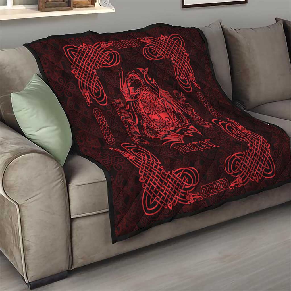 Personalized Radnorshire Sir Faesyfed Quilt Red Oak Tree Of Life Celtic-inspired - Wonder Print Shop