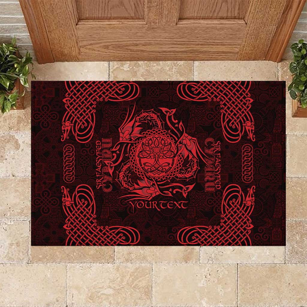 Personalized Radnorshire Sir Faesyfed Rubber Doormat Red Oak Tree Of Life Celtic-inspired - Wonder Print Shop
