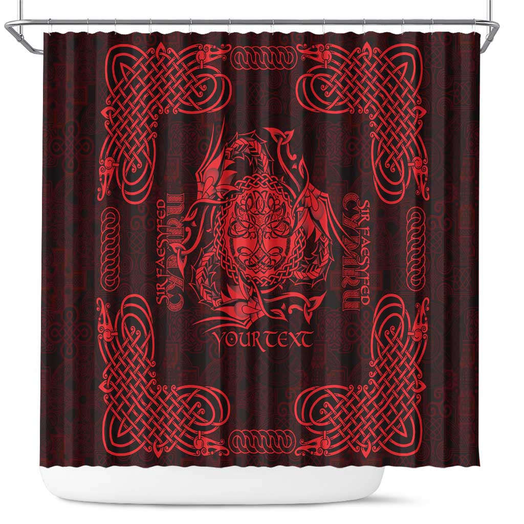 Personalized Radnorshire Sir Faesyfed Shower Curtain Red Oak Tree Of Life Celtic-inspired - Wonder Print Shop