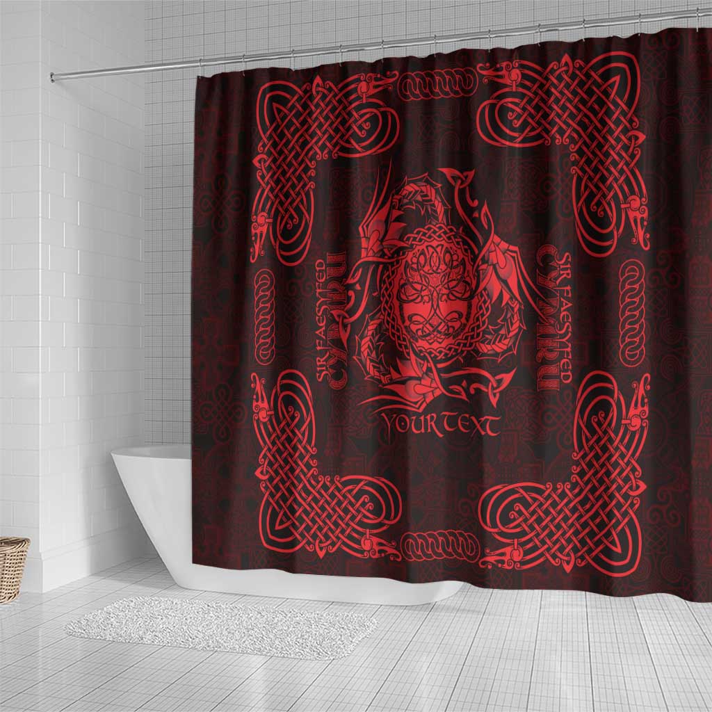 Personalized Radnorshire Sir Faesyfed Shower Curtain Red Oak Tree Of Life Celtic-inspired - Wonder Print Shop