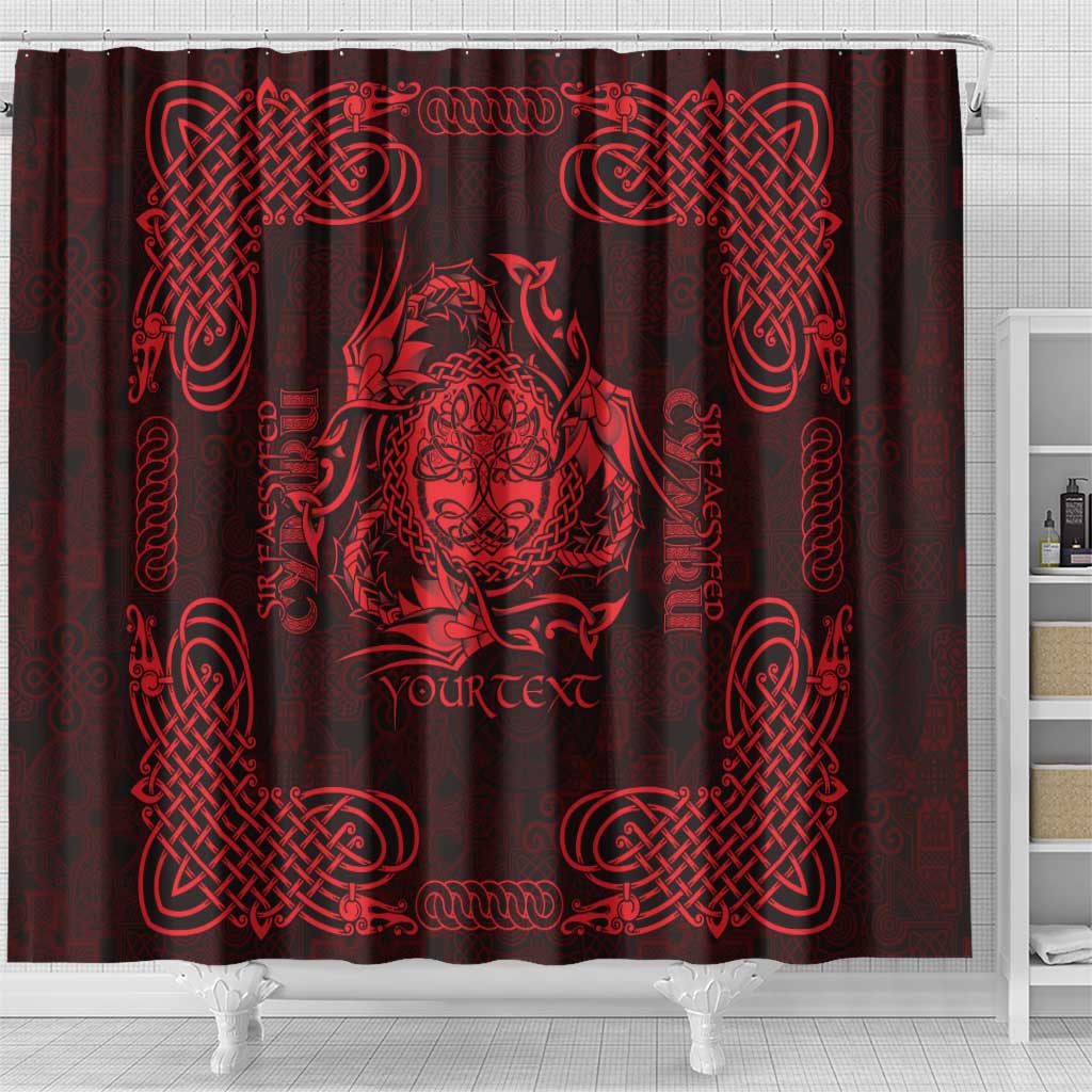 Personalized Radnorshire Sir Faesyfed Shower Curtain Red Oak Tree Of Life Celtic-inspired - Wonder Print Shop