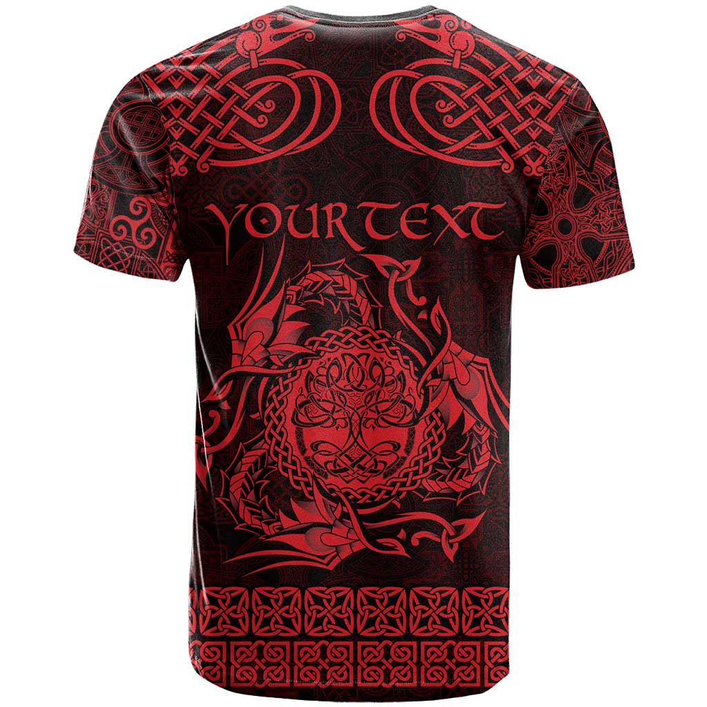 Personalized Radnorshire Sir Faesyfed T Shirt Red Oak Tree Of Life Celtic-inspired - Wonder Print Shop