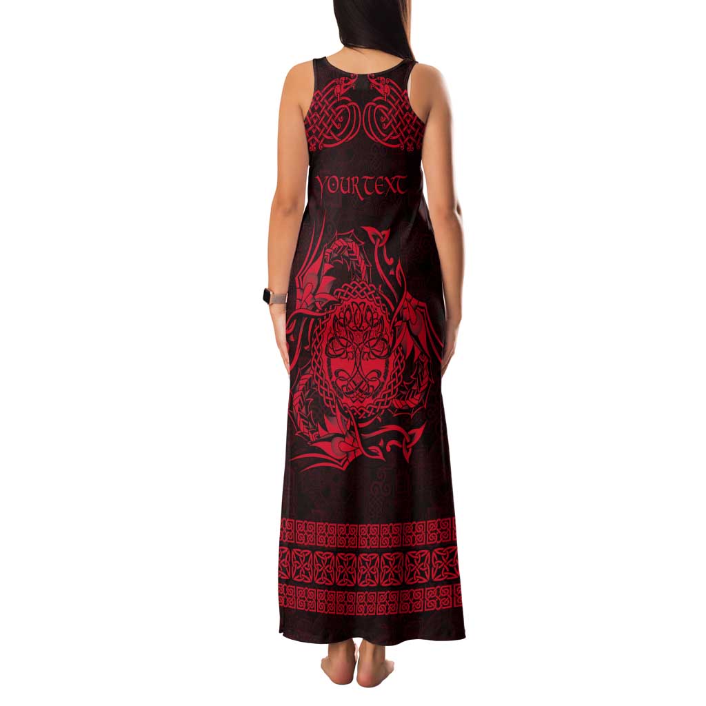Personalized Radnorshire Sir Faesyfed Tank Maxi Dress Red Oak Tree Of Life Celtic-inspired - Wonder Print Shop