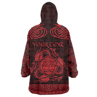 Personalized Radnorshire Sir Faesyfed Wearable Blanket Hoodie Red Oak Tree Of Life Celtic-inspired - Wonder Print Shop