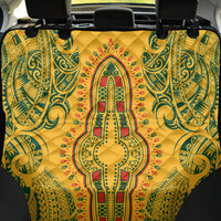 Africa Dashiki Back Car Seat Cover African Tribal Art Mixed Polynesian Tattoo Gold Color Unique LT9 - Wonder Print Shop