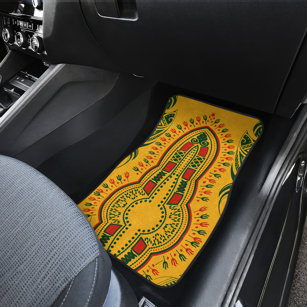 Africa Dashiki Car Mats African Tribal Art Mixed Polynesian Tattoo Gold Color Unique LT9 - Wonder Print Shop