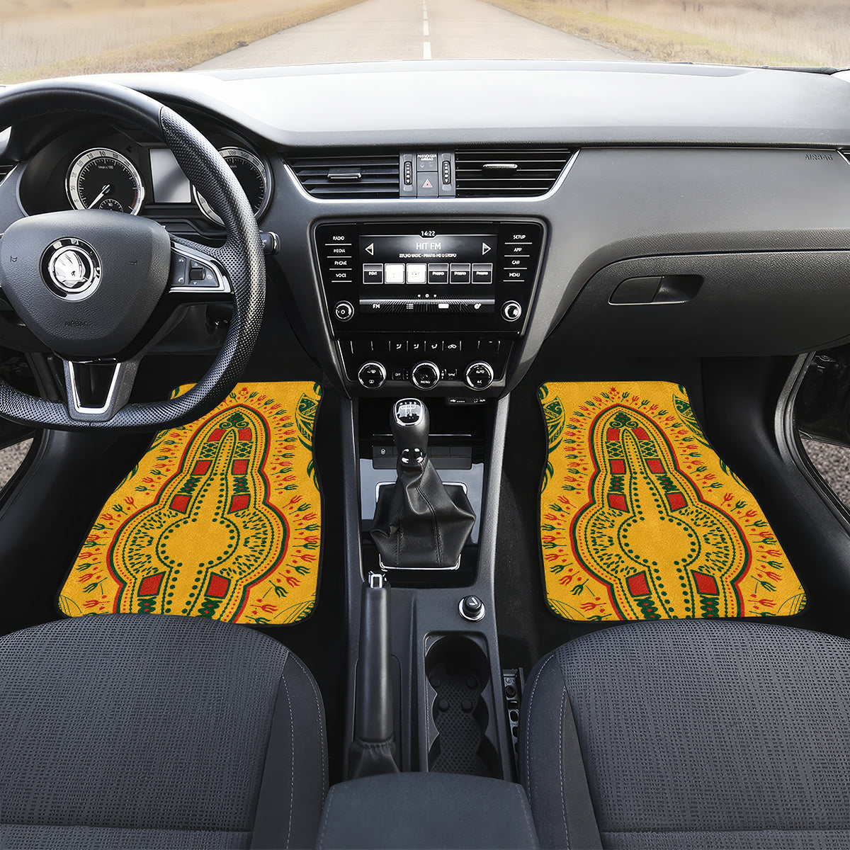 Africa Dashiki Car Mats African Tribal Art Mixed Polynesian Tattoo Gold Color Unique LT9 - Wonder Print Shop
