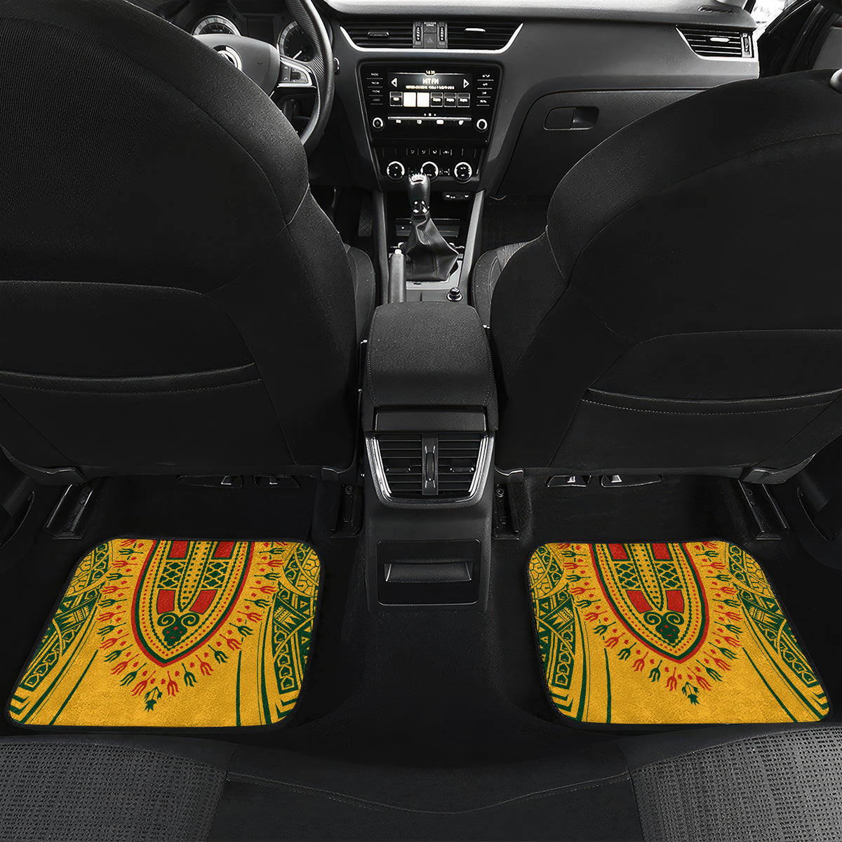 Africa Dashiki Car Mats African Tribal Art Mixed Polynesian Tattoo Gold Color Unique LT9 - Wonder Print Shop