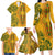Africa Dashiki Family Matching Long Sleeve Bodycon Dress and Hawaiian Shirt African Tribal Art Mixed Polynesian Tattoo Gold Color Unique LT9 - Wonder Print Shop