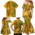 Africa Dashiki Family Matching Mermaid Dress and Hawaiian Shirt African Tribal Art Mixed Polynesian Tattoo Gold Color Unique LT9 - Wonder Print Shop