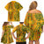 Africa Dashiki Family Matching Off Shoulder Short Dress and Hawaiian Shirt African Tribal Art Mixed Polynesian Tattoo Gold Color Unique LT9 - Wonder Print Shop