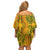 Africa Dashiki Family Matching Off Shoulder Short Dress and Hawaiian Shirt African Tribal Art Mixed Polynesian Tattoo Gold Color Unique LT9 - Wonder Print Shop